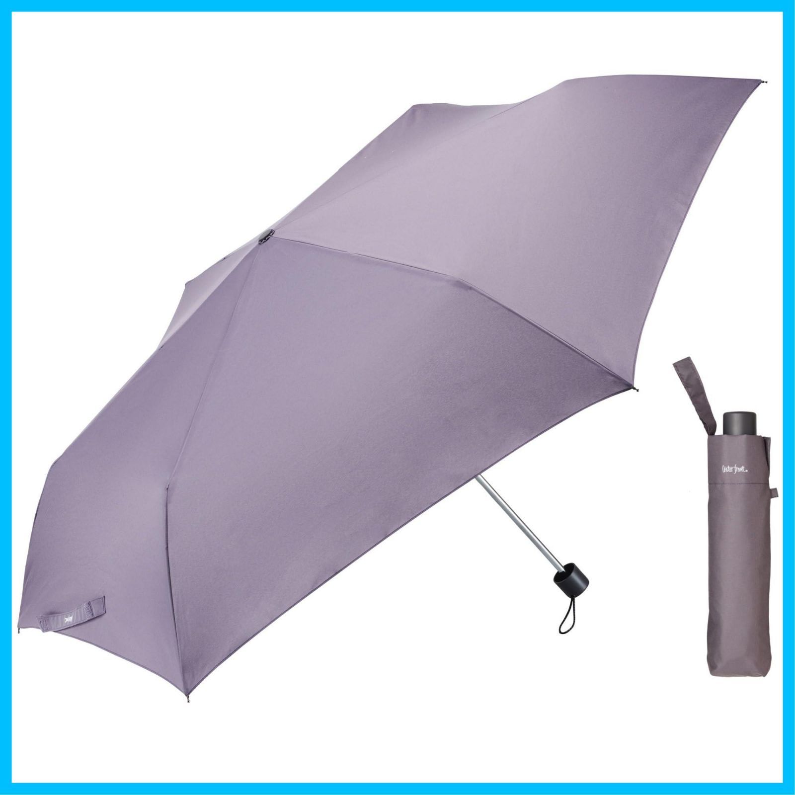 COKAGE+木手元50cm3段折りたたみ日傘 デニムブルー Amazon.co.jp