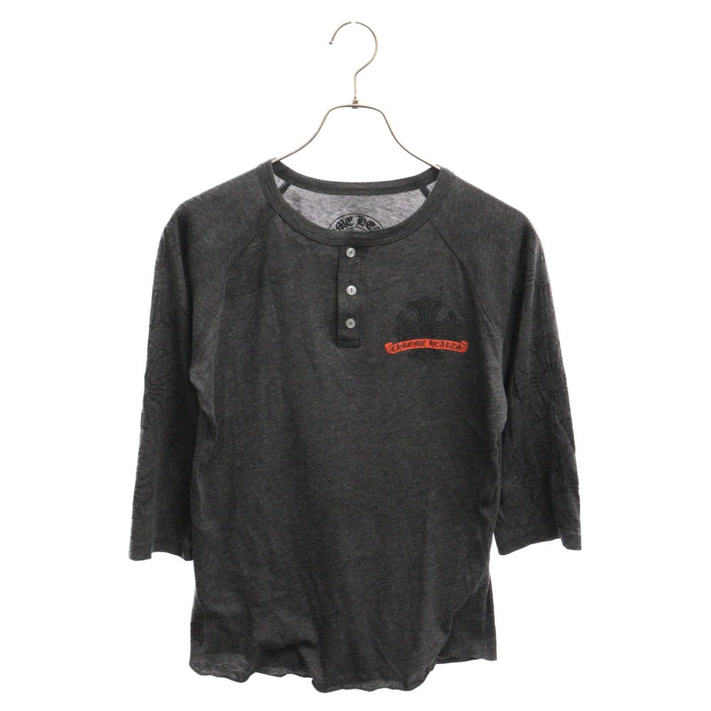 クロムワッフル長袖Tシャツ グレー クロムハーツサーマルニットCH