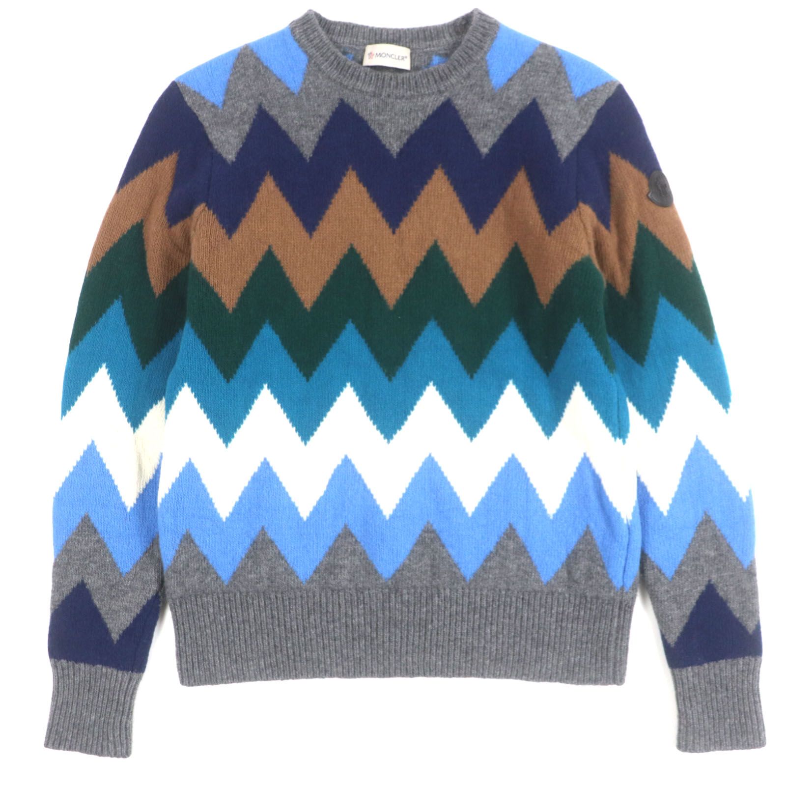 得価，豊富な MONCLER モンクレール ウールニットセーター総柄 M