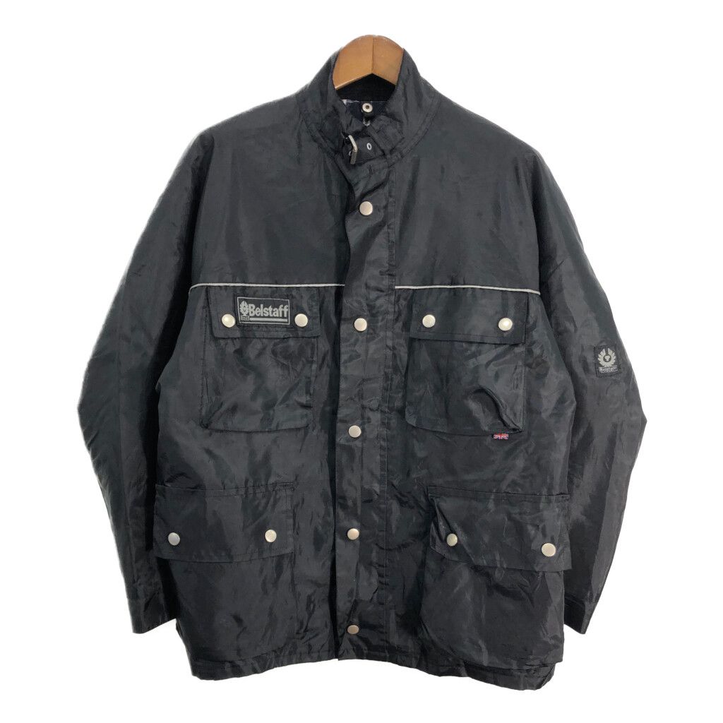 Belstaff ベルスタッフ ナイロン モーターサイクルジャケット ブラック (メンズ M相当) 中古 古着 R3590