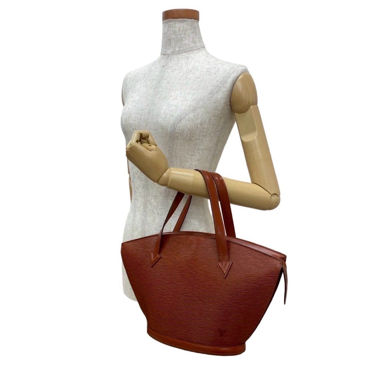 美品 正規品 ルイヴィトン トートバッグ エピ サンジャック 黒 ブラック 革 LOUIS VUITTON - LOUIS VUITTON ルイ ヴィトン エピ サン
