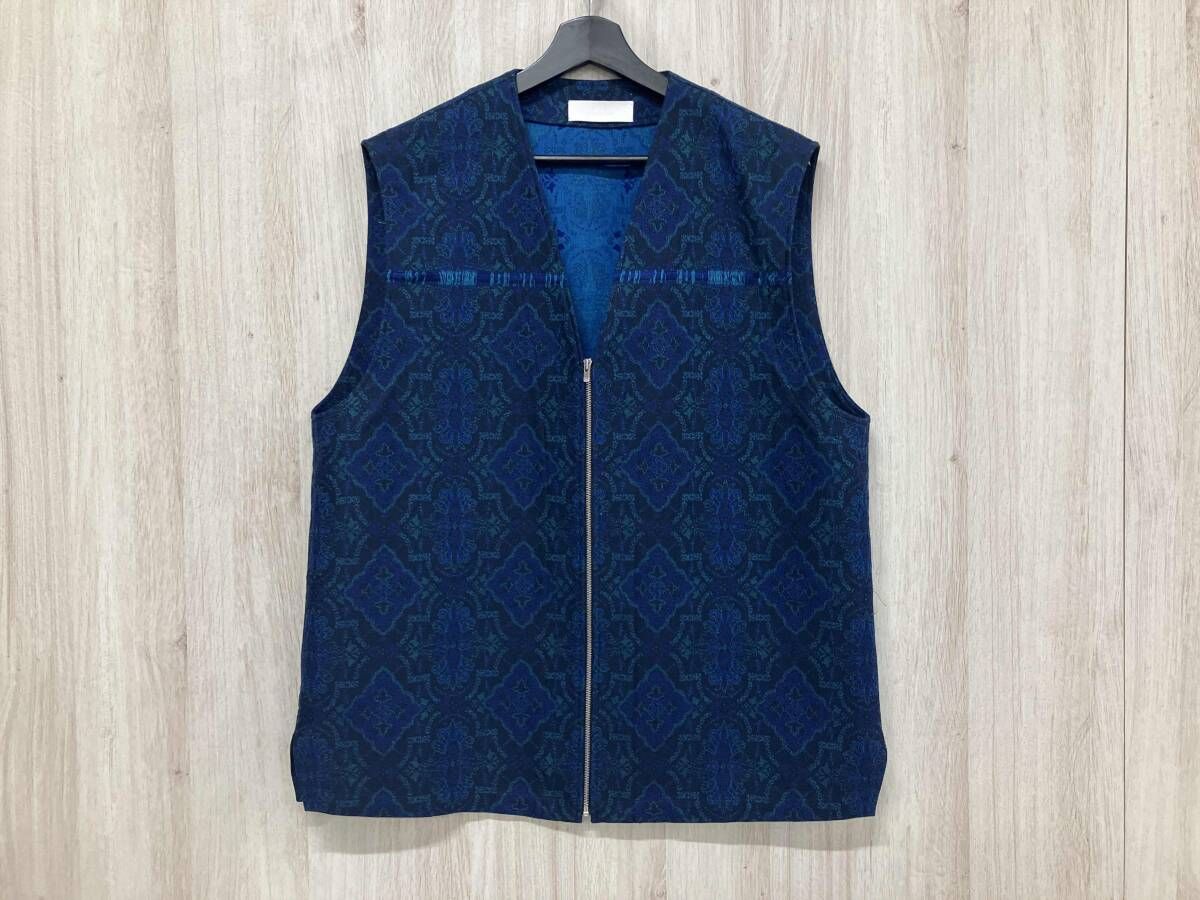 IRENISA イレニサ 23SS ベスト 総柄 F フリーサイズ ブルー