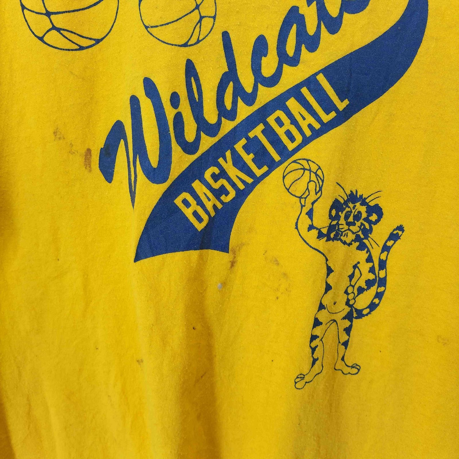 RUSSELL ATHLETIC(ラッセルアスレチック) 70S〜 MADE IN USA フロッキープリント バスケットボールTシャツ メンズ  XL【中古】【ブランド古着バズストア】 ラッセルアスレチック RUSSELL ATHLETIC 70S～ MADE IN USA フロッキー