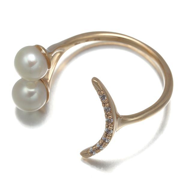 スタージュエリー リング ベビーパール 真珠 3.7mm スマイル 7.5号  