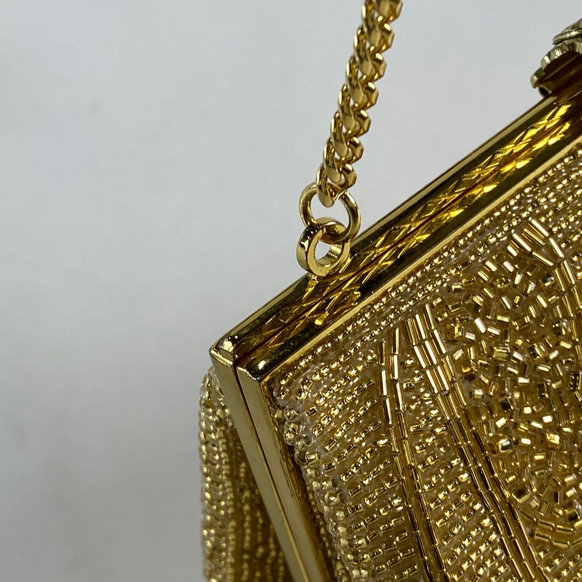 和装バッグ 優品 ビーズバッグ フォーマル 花唐草 幾何学模様 ビーズ