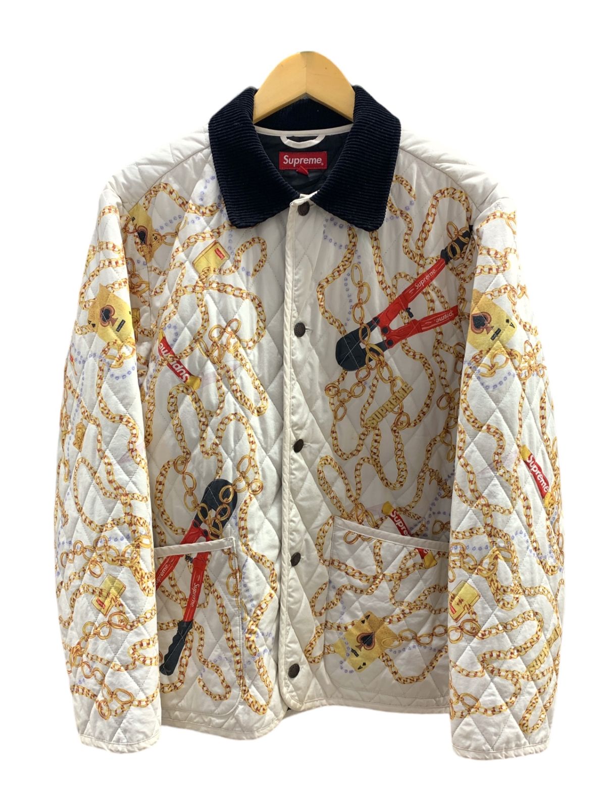 Supreme チェーン柄 キルティングジャケット Supreme Chains Quilted Jacket シュプリーム チェーン キルティング