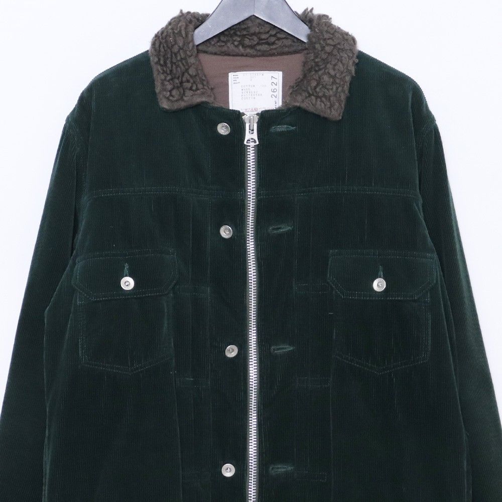 SACAI CORDUROY ZIP BLOUSON サイズ2 グリーン - メルカリ