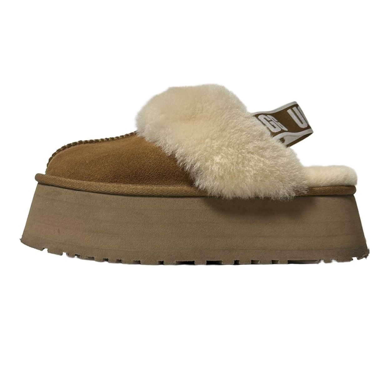 UGG(アグ) サンダル 23 レディース - 1113474 ライトブラウン×白