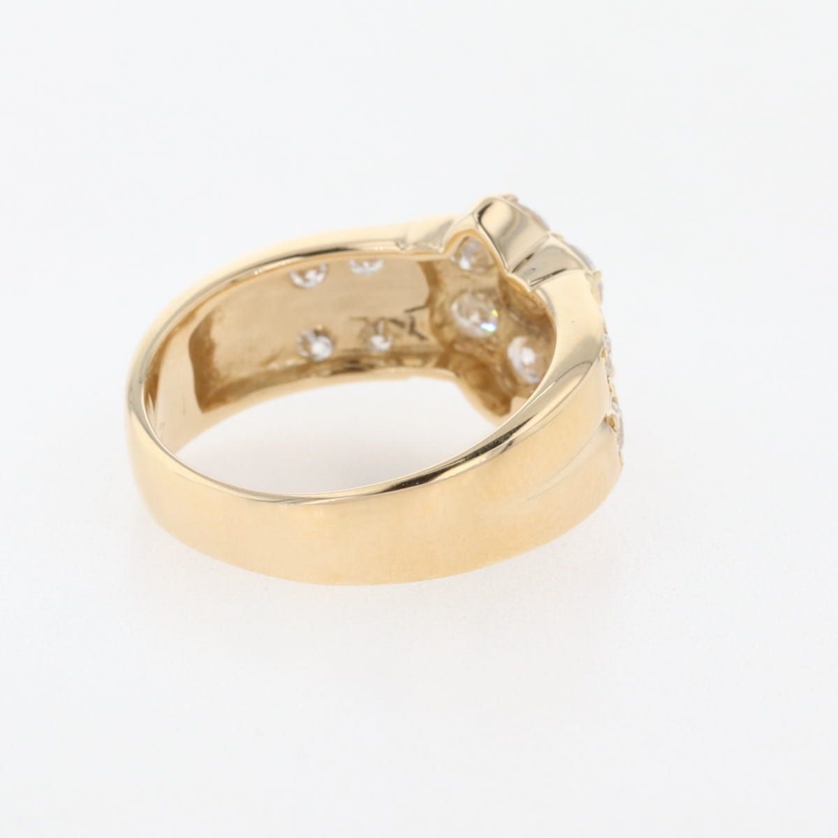 ダイヤモンド デザインリング YG イエローゴールド 指輪 リング 8号 K18 ダイヤモンド レディース FORTGASGNV_COM_BR