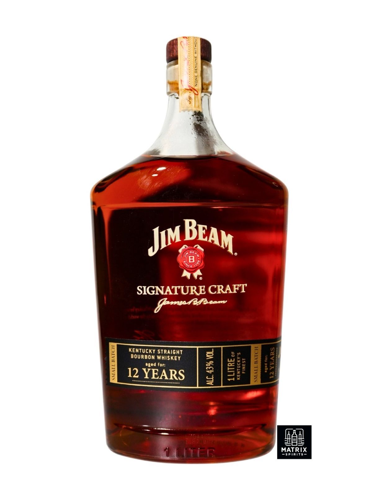 ジムビーム 12年 シグネチャー 1L バーボンウイスキー - メルカリ