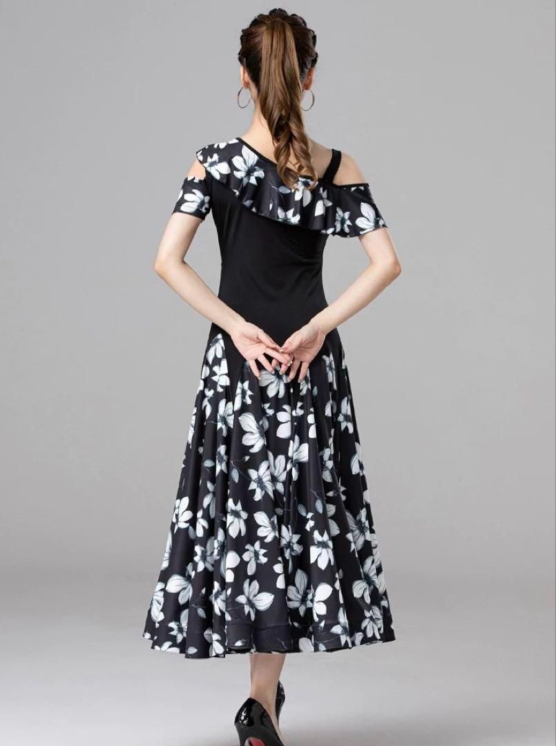 スタンダード練習着！花柄ワンピース✨二の腕が目立ちにくいデザイン❤️ スタンダード練習着！花柄ワンピース?二の腕が目立ちにくいデザイン??