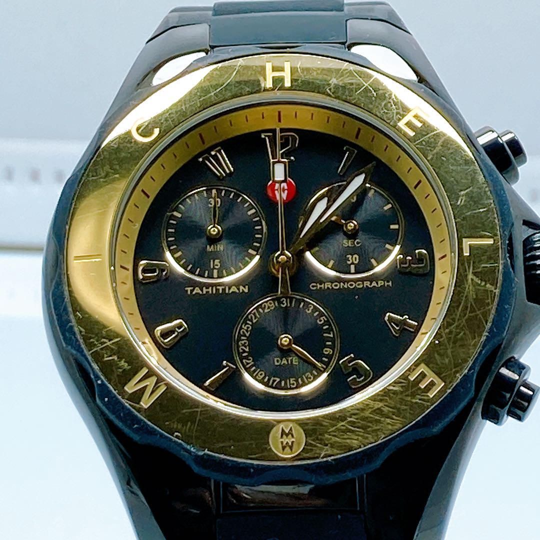 無邪気な 451 MICHELE ミッシェル クロノグラフ ラウンド 腕時計