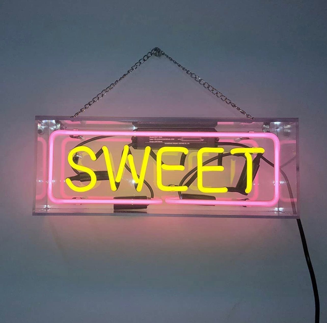 オーダーメイド 韓国語 ネオン「너무 사랑스러워」ピンク紫 35cm