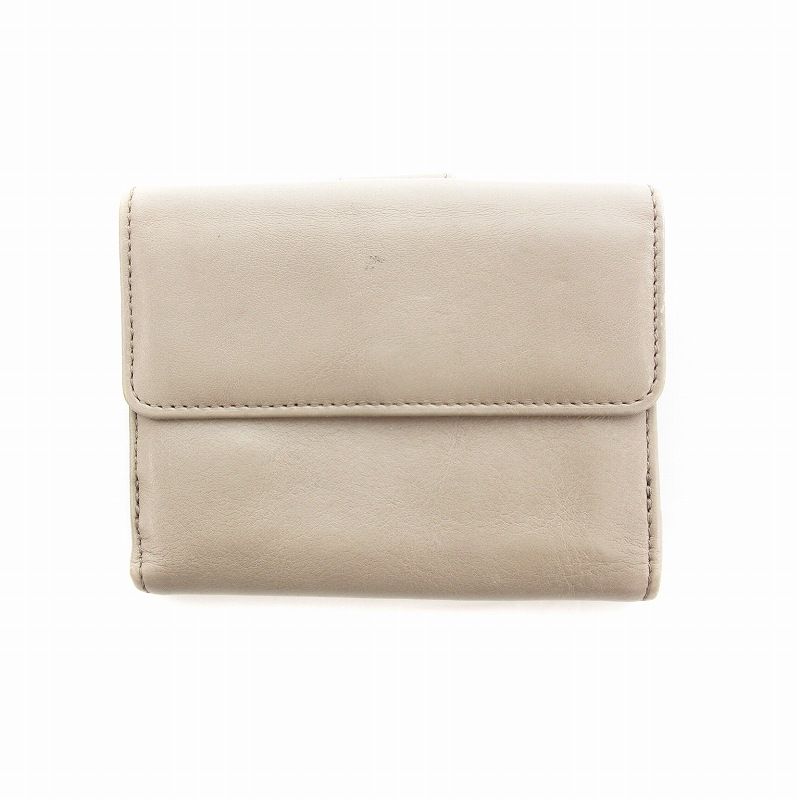 ヒロフ HIROFU センプレ 二つ折り財布 Wホック レザー ロゴ