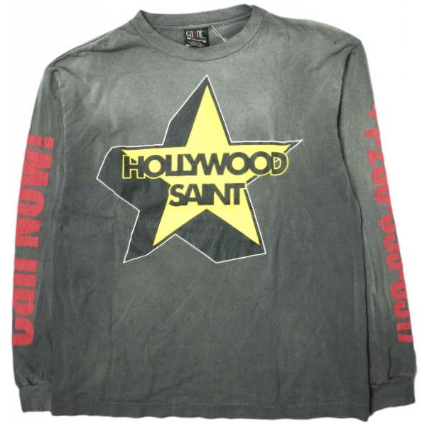 SAINT MICHAEL セントマイケル 23SS 日本製 LS TEE / ST HOLLYWOOD グラフィックロングスリーブTシャツ  SM-S23-0000-028 L Black SAINT Mxxxxxx トップス g14905 - 格安 クリーニング