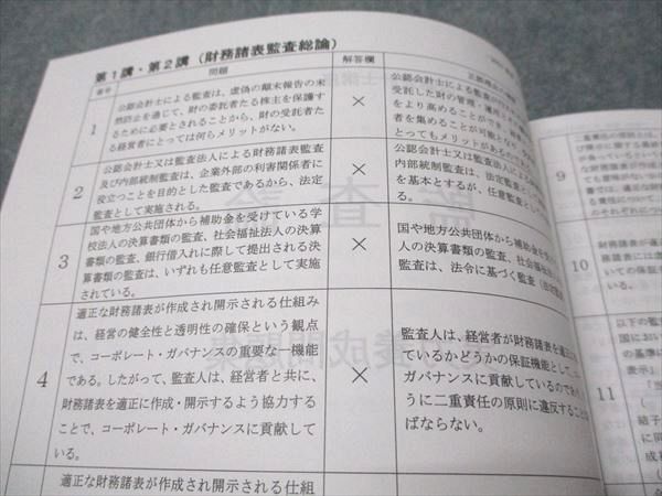 資格合格クレアール 公認会計士講座 監査論 実力養成問題集 2024