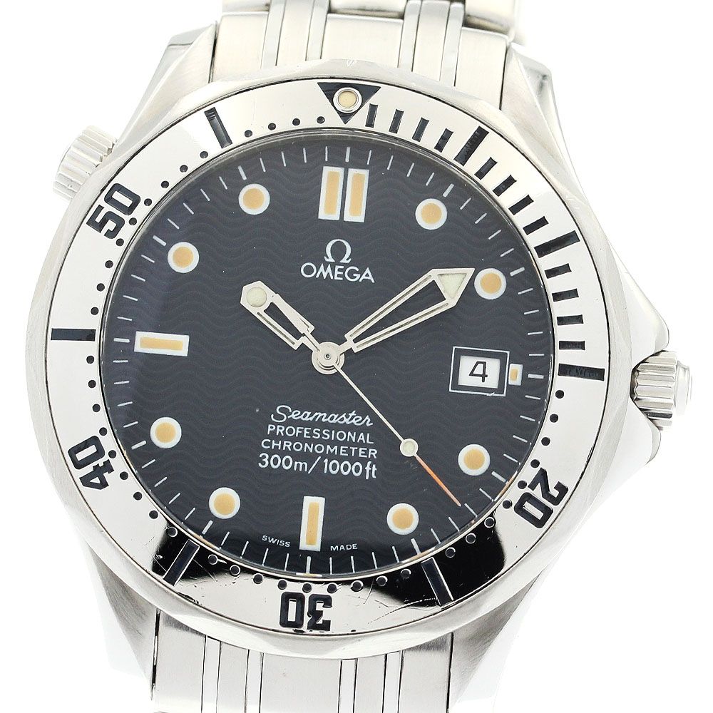 オメガ OMEGA 2532.80 シーマスター300 デイト 自動巻き メンズ保証書付き_883109