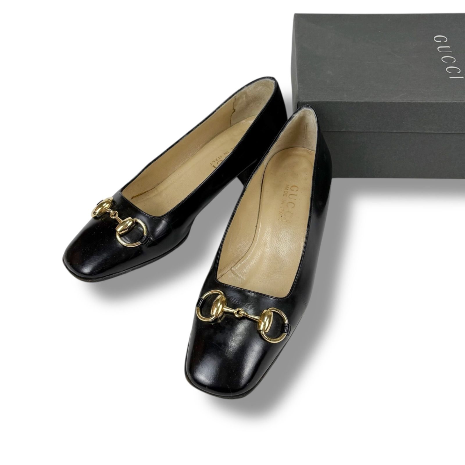 GUCCI グッチ　36C ホースビットパンプス　黒 グッチ GUCCI ホースビット パンプス レザー ブラック 黒 36