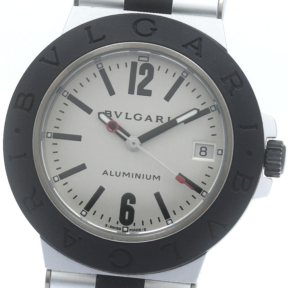 ブルガリ BVLGARI AL38TA アルミニウム デイト 自動巻き メンズ 保証書付き_878604