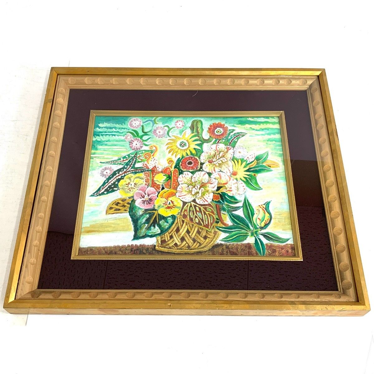 岡鹿之助 - 祝の花篭 美術品/アンティーク/日本人画家 / 240002231605