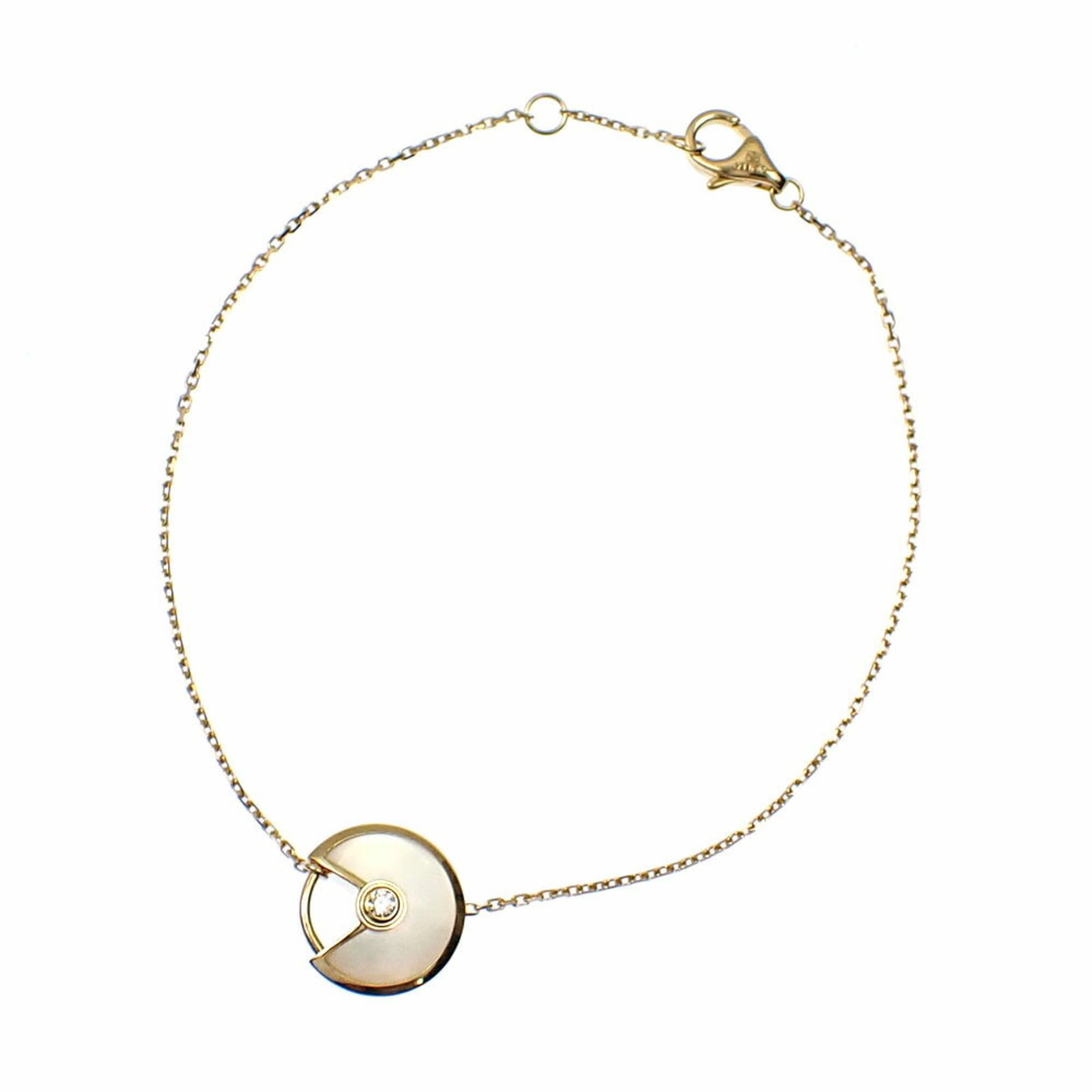 カルティエ Cartier カルティエ アミュレット ドゥ カルティエ マザーオブパール ブレスレット XS レディース ダイヤモンド 18KYG 2.2g 750 18金 イエローゴールド B6044017 044225