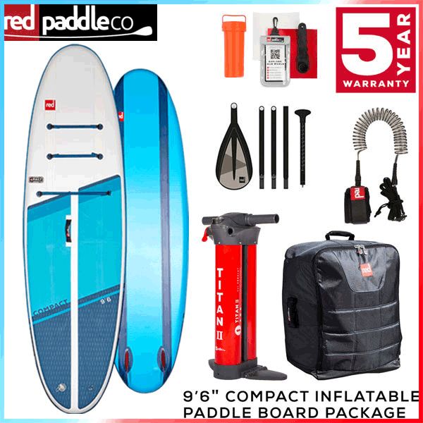 2021 RED PADDLE 9’6″ COMPACT INFLATABLE PADDLE BOARD PACKAGE / レッドパドル コンパクト パドル+リーシュ付属 SUP インフレータブル パドルボード サップ @
