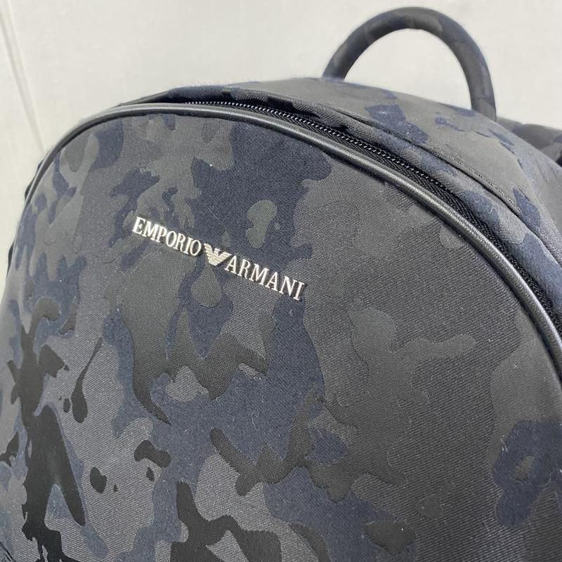 エンポリオアルマーニ リュック 迷彩 ブラック　カモフラ ブラック EMPORIO ARMANI エンポリオアルマーニ リュックサック
