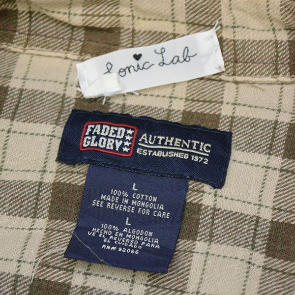 SONIC LAB ソニックラブ リメイクフランネルシャツ