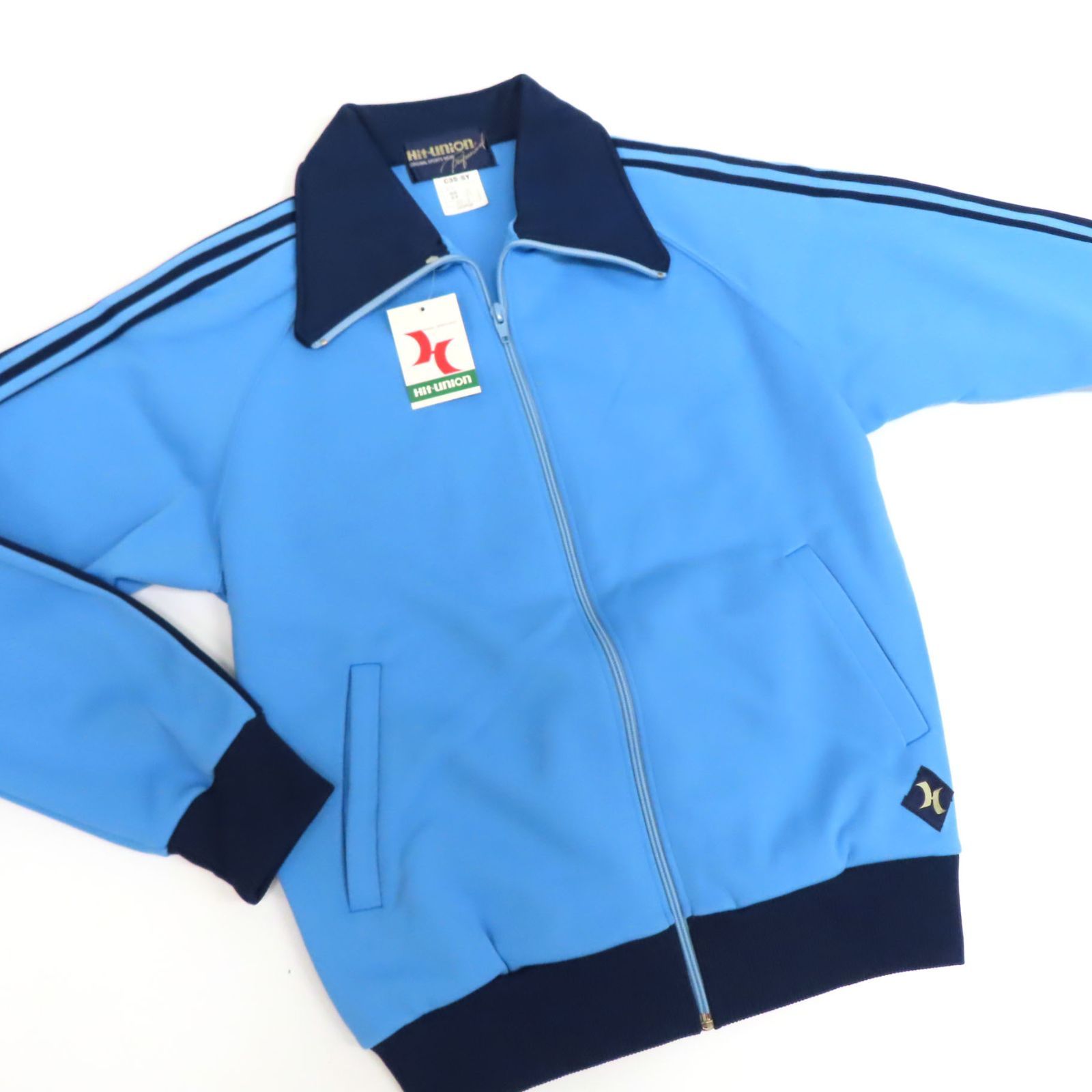 激レア　70s 80s ヒットユニオン トラックジャケット ジャージ O三本 HR0038 新品未使用 Hit-union ヒットユニオン ロゴアップリケ 三本