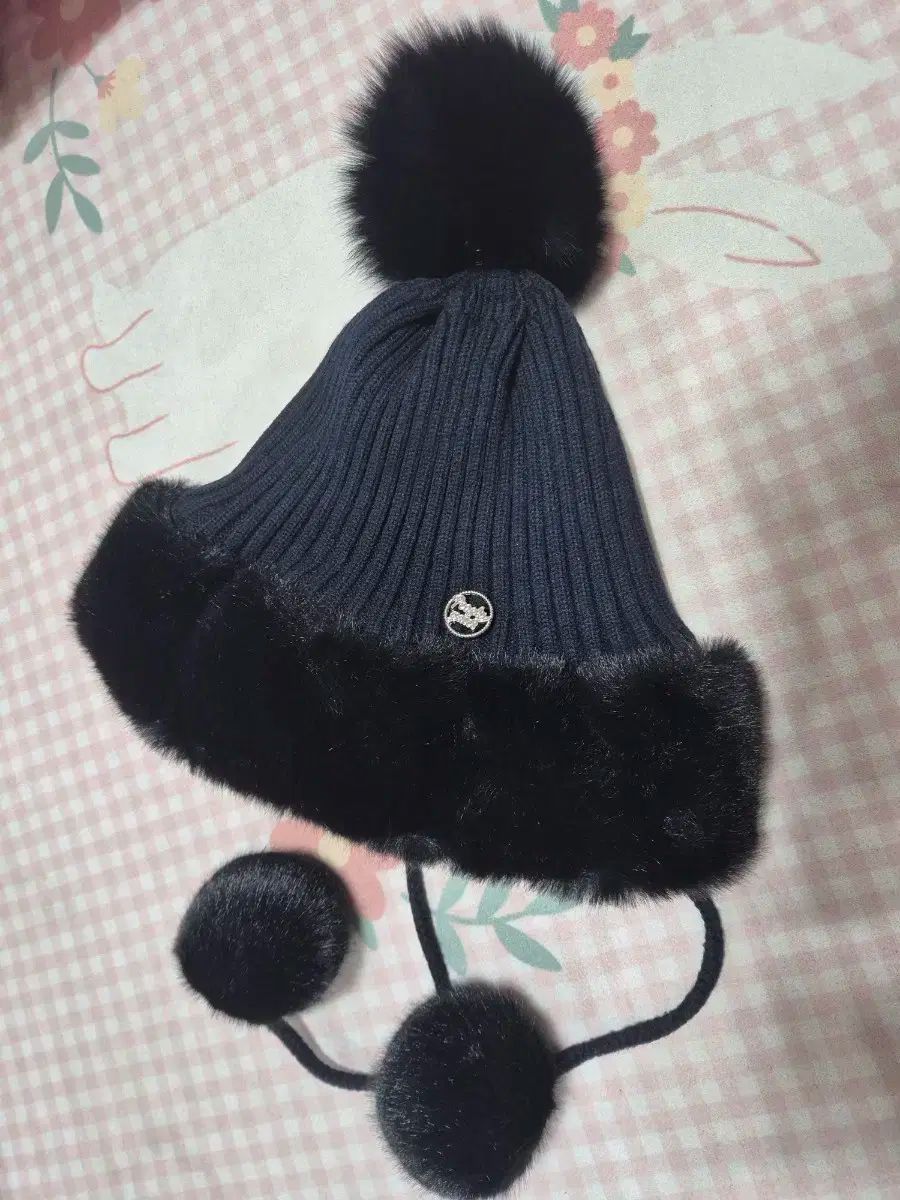 パーリーゲイツ ポンポンニット 裏起毛 ビーニー