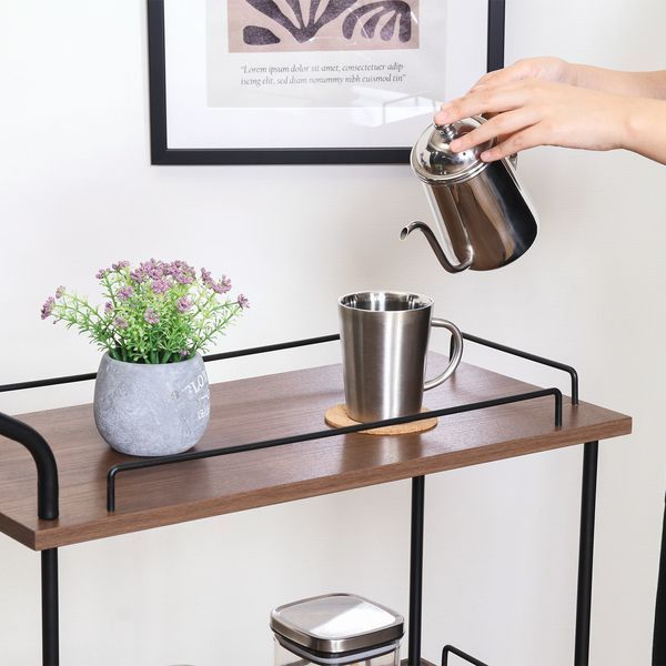 ツイストロック キッチンカート MBR ミディアムブラウン 組立品 代引不可 NEXPOTALLINN_EU