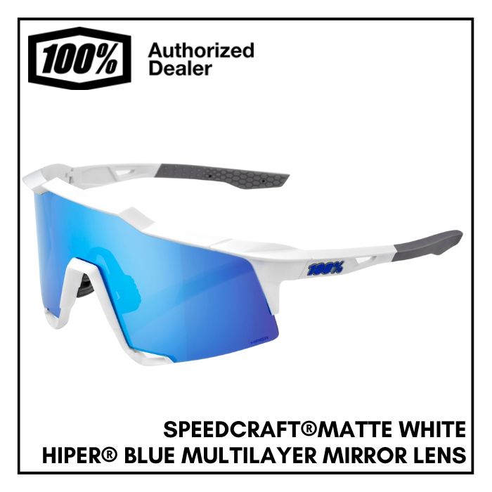 新品正規品 100% サングラス スピードクラフト マットホワイト ブルー