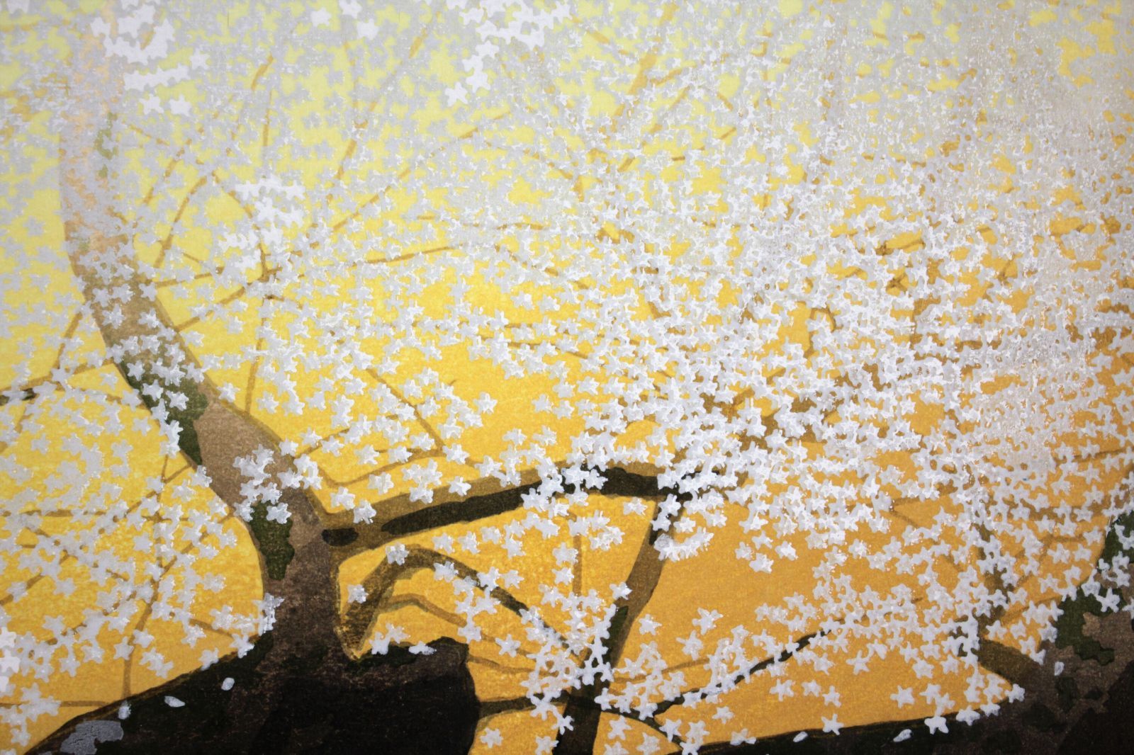 佐野せいじ 「根尾淡墨桜」 木版画 絵画 佐野せいじ 木版画『根尾淡墨桜』 - 国内外の優れた伝統工芸品