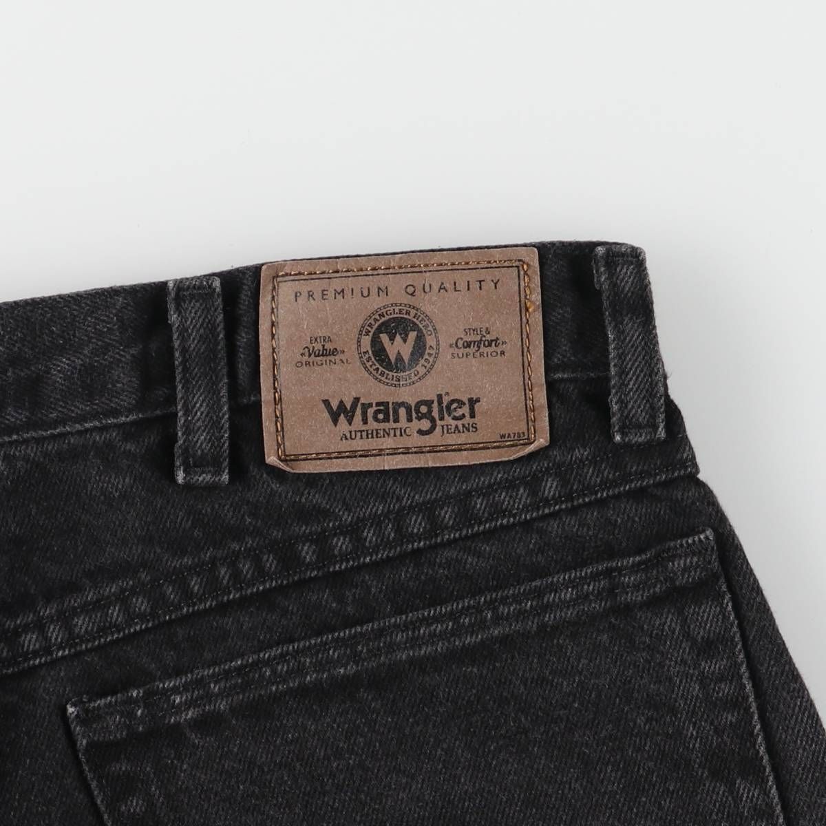 Wrangler ブラックデニムショーツ