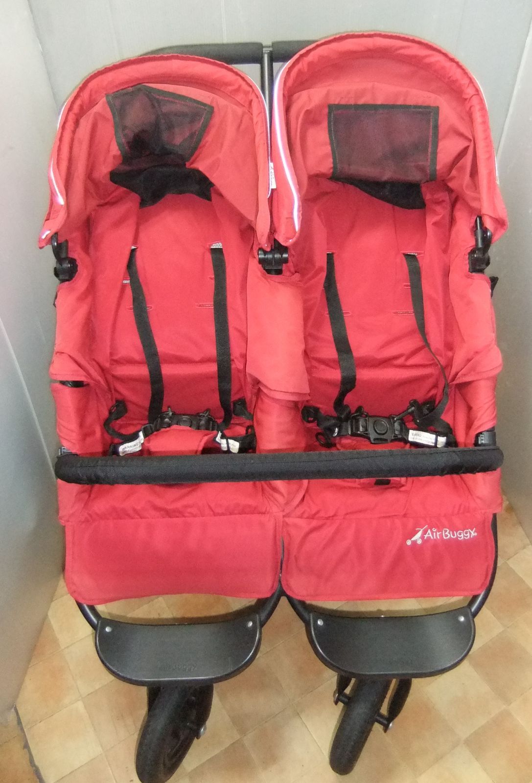 エアバギーココダブル/3カ月～3歳頃/空気タイヤ/レインカバー付き/洗濯済み