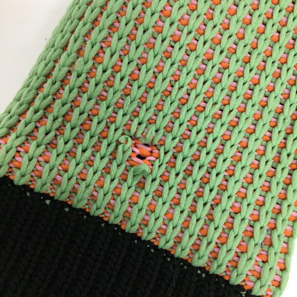 セーター ピンク×グリーン