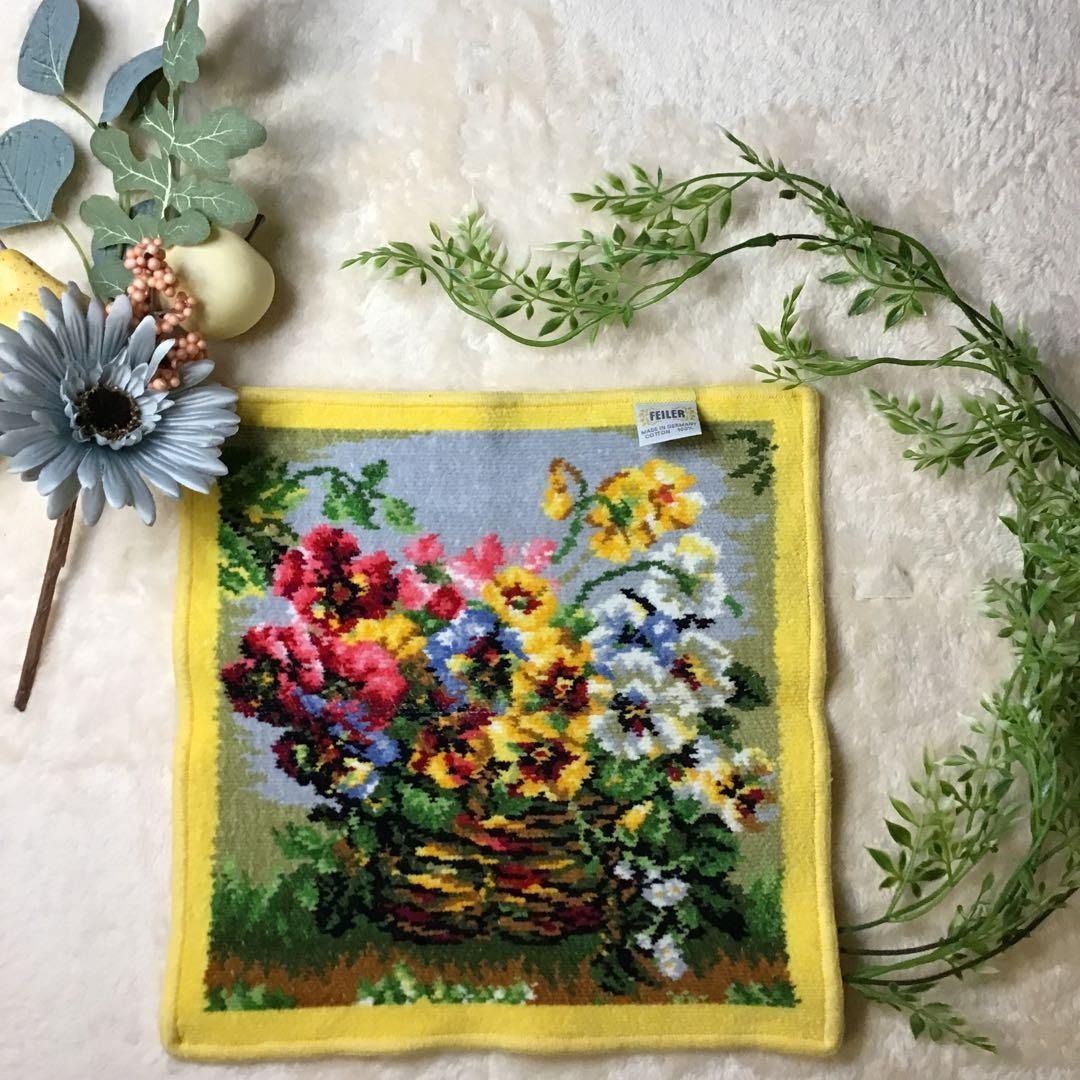 フェイラー FEILER 花柄刺繍タオルケット 大判 黒 フェイラー FEILER 花柄刺繍タオルケット 大判 黒