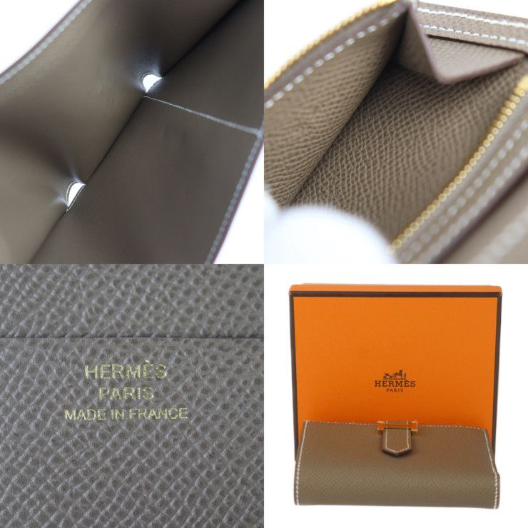 HERMES エルメス ベアン コンビネ 三つ折り財布 - ヴォー