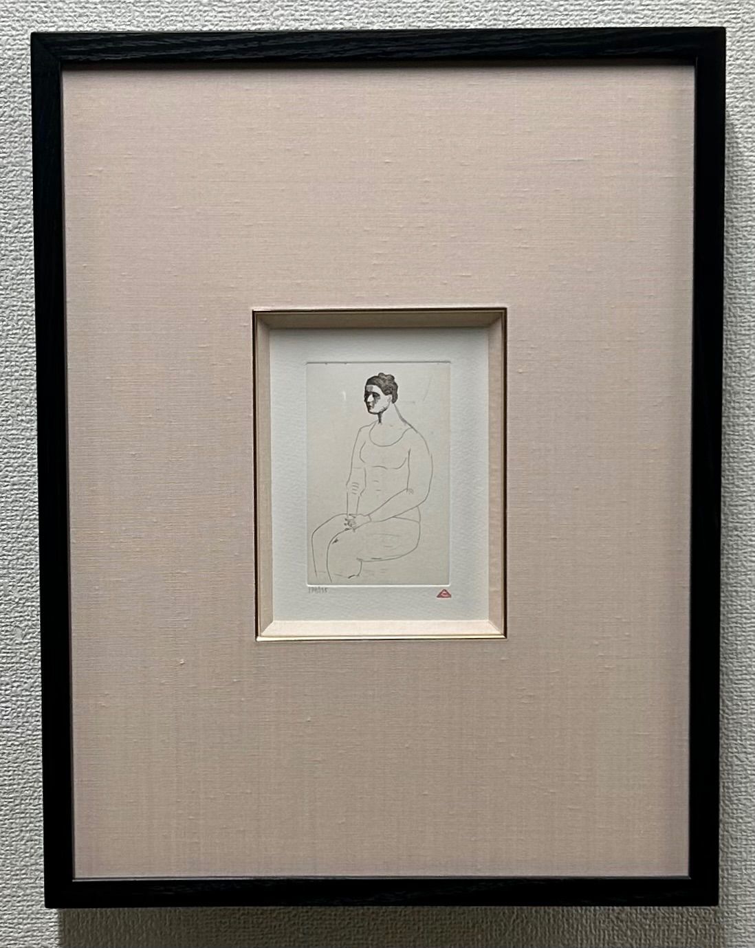 【額付】【真作】有元利夫『雲の誕生より』銅版画 ToshioArimoto 額付】【真作】有元利夫『雲の誕生』よりNO、26 銅版画 2002年