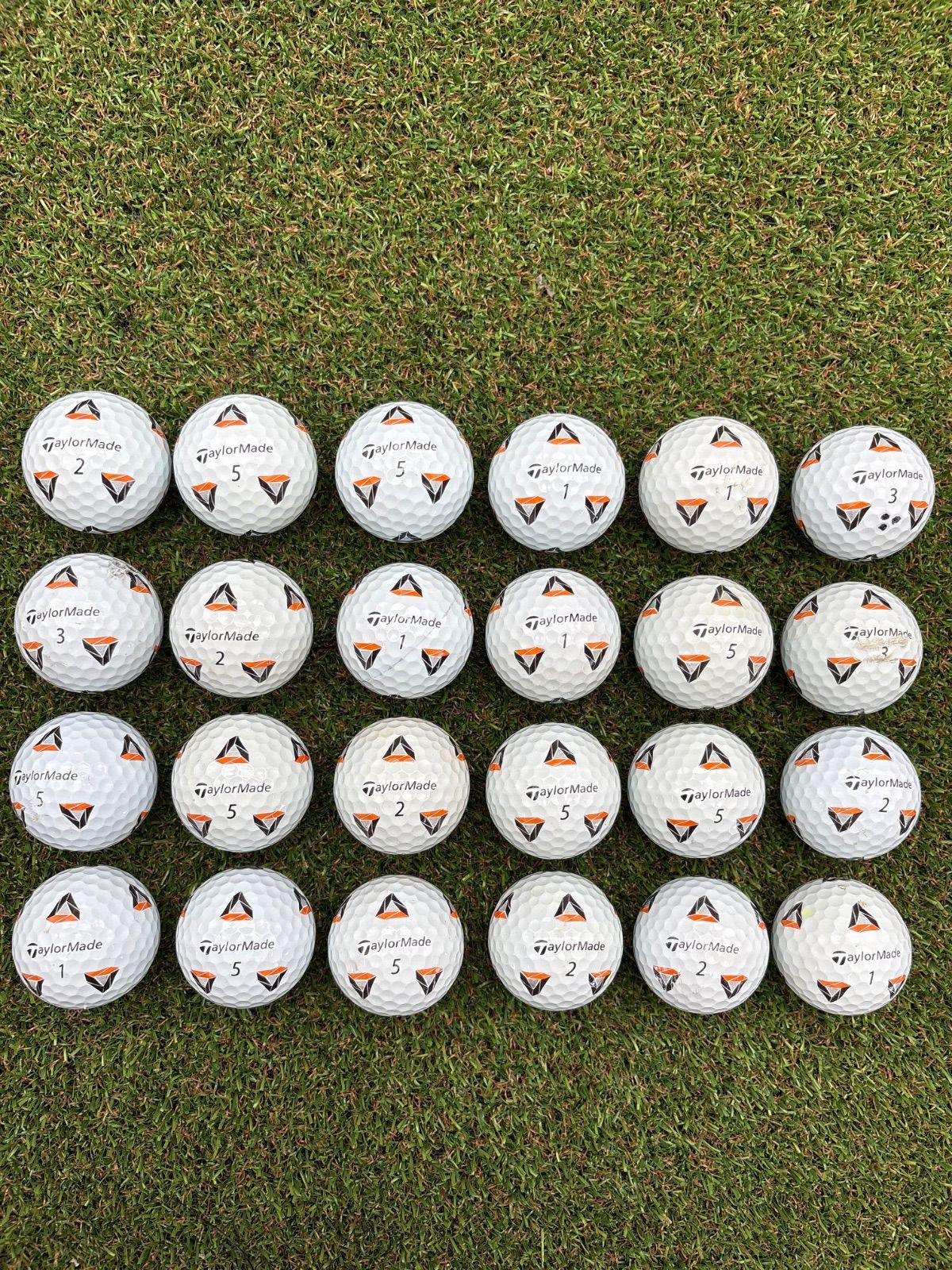 【S136】テーラーメイド TP5 年式混合 ロストボール 24球 S136】テーラーメイド TP5 年式混合 ロストボール 24球