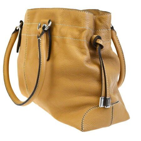 美品》TOD'S （トッズ）レザー ハンドバッグ ベージュ系 トッズ レザー