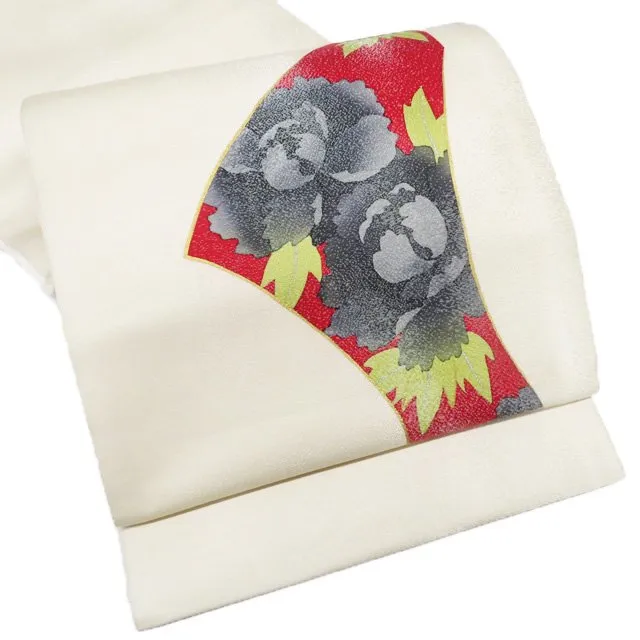 O0854 美品 逸品 粋 ＩＫＫＩ流 銀通し 月華美人 染め帯 袋帯 O0854 美品 逸品 粋 IKKI流 銀通し 月華美人 染め帯 袋帯