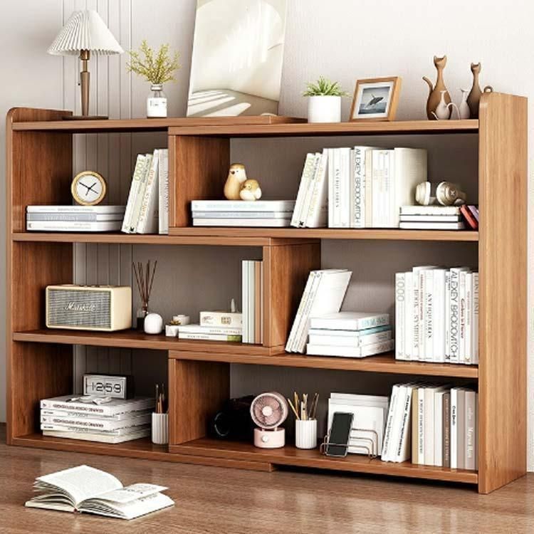 オープンシェルフ 木製 3段 40-80cm 伸縮 収納棚 本棚 書棚 おしゃれ 収納ラック スリム 薄型 伸縮ラック 角度調整 ディスプレイラック