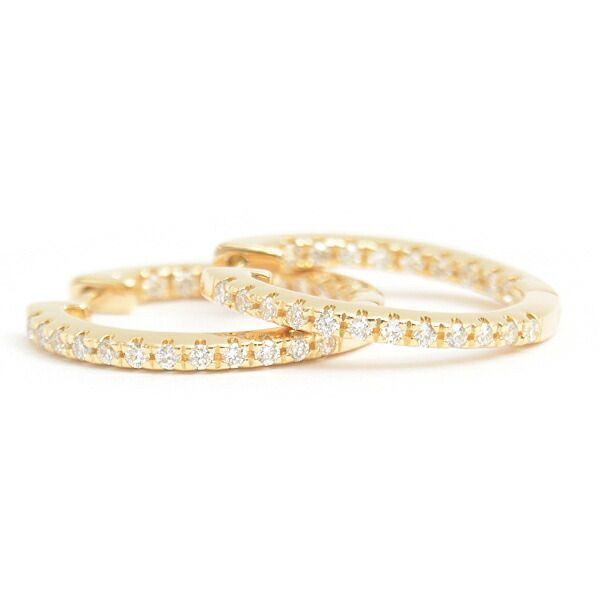 ポンテヴェキオ ピアス レディース ダイヤ フープ ピアス D0.17ct×2 