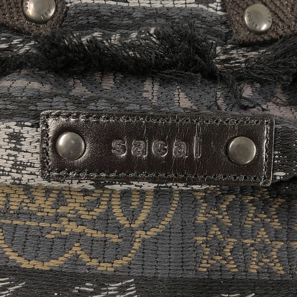 SACAI サカイ 23SS 品番 23-0473S Eric Haze Jacquard Tote エリックヘイズ ジャガード トートバッグ  ブラック サイズS 正規品 / 31101