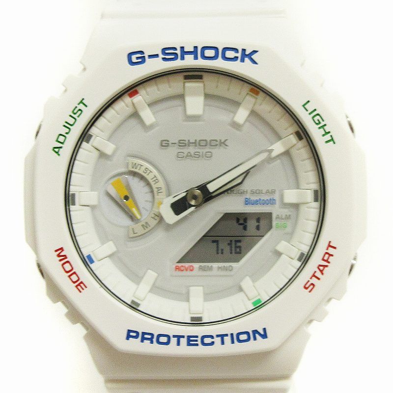 カシオジーショック CASIO G-SHOCK 腕時計 Multi color accentsシリーズ アナデジ タフソーラー Bluetooth GA -B2100FC-7AJF 白 ホワイト ウォッチ - メルカリ