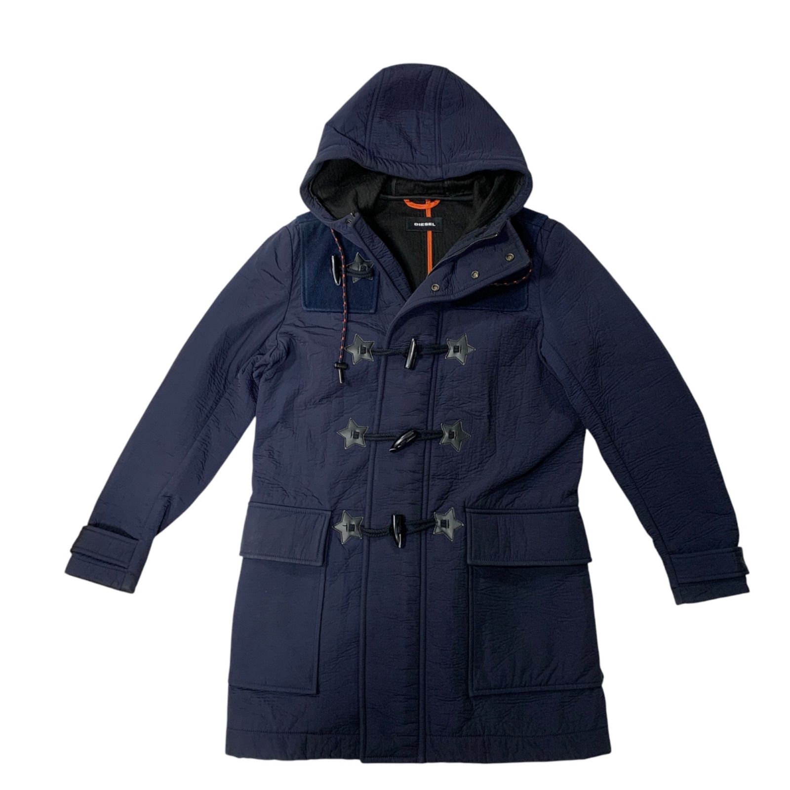 DIESEL ディーゼル ウールコート モッズコート ツイード ネイビー M DIESEL ディーゼル ウールコート モッズコート ツイード ネイビー M