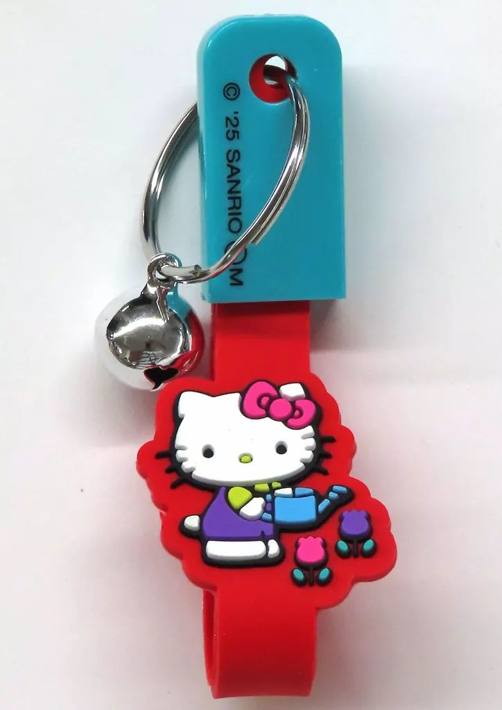 中古】キーホルダー お花 「ハローキティ サイクリングラバー