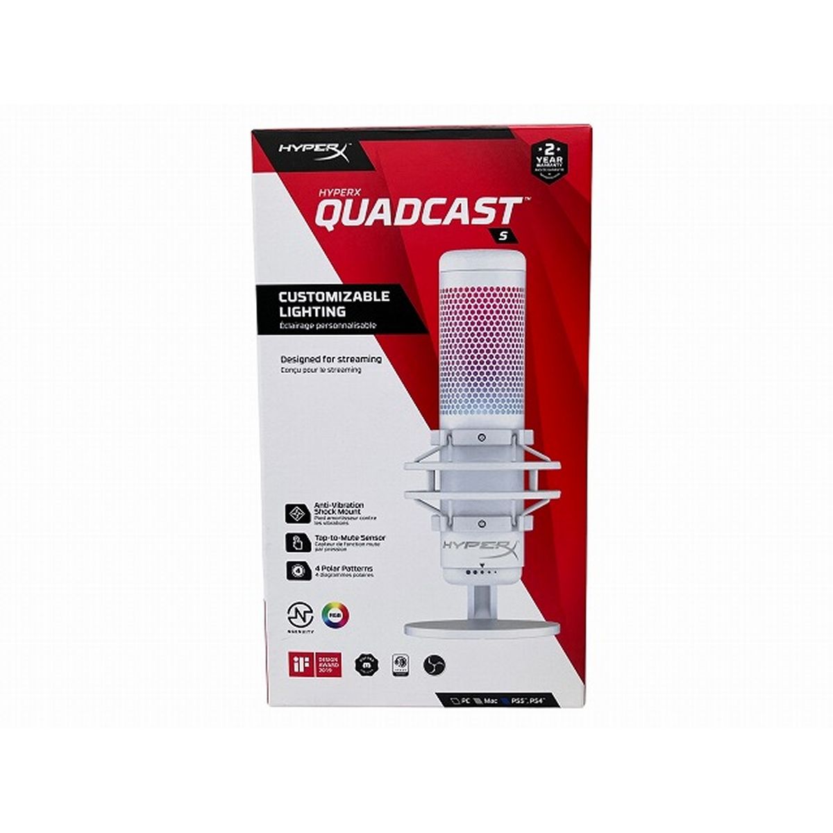 HyperX QuadCast S QDC001 USB コンデンサーマイク 音響機材 スタンド ハイパーエックス O10454778