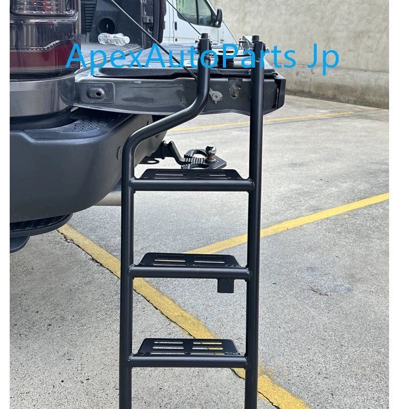 ラプターF150 タンドラ タコマ ラム レンジャー ピックアップトラック用 荷台アクセスラダー 回転式テールゲートステップ